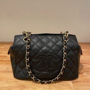 CHANEL Caviar Quilted Petit Timeless Tote PTT Black
